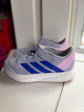 Adidas Kids Duramo SL2 Sneakers Girls Lilac Navy Purple Velcro Youth 3 Shoes